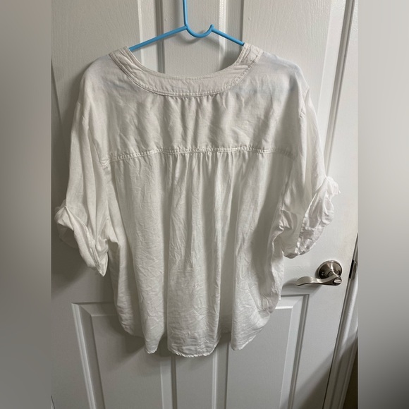 Anthropologie White Linen Pilcro Top - Picture 2 of 4